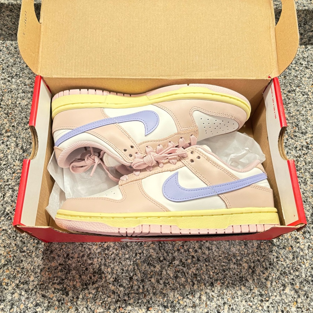 Nike Dunk Low Pink Oxford Purple White Sneaker Retro Women’s Size 9.5 DD1503-601 - Picture 5 of 5